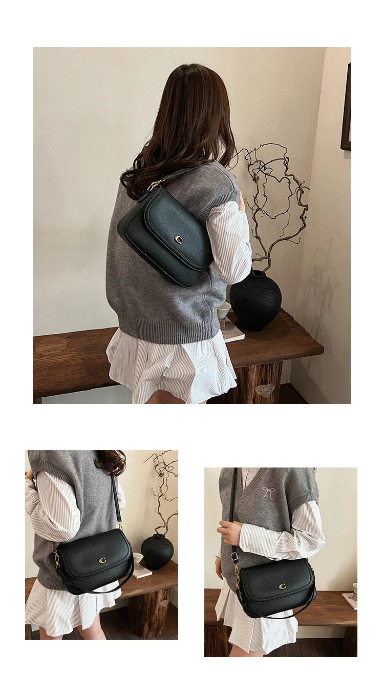 Elegant Women Luxury Leather Designer Fashion Shoulder Bag High End Tote Handbag For Fashionable Urban Daily Use