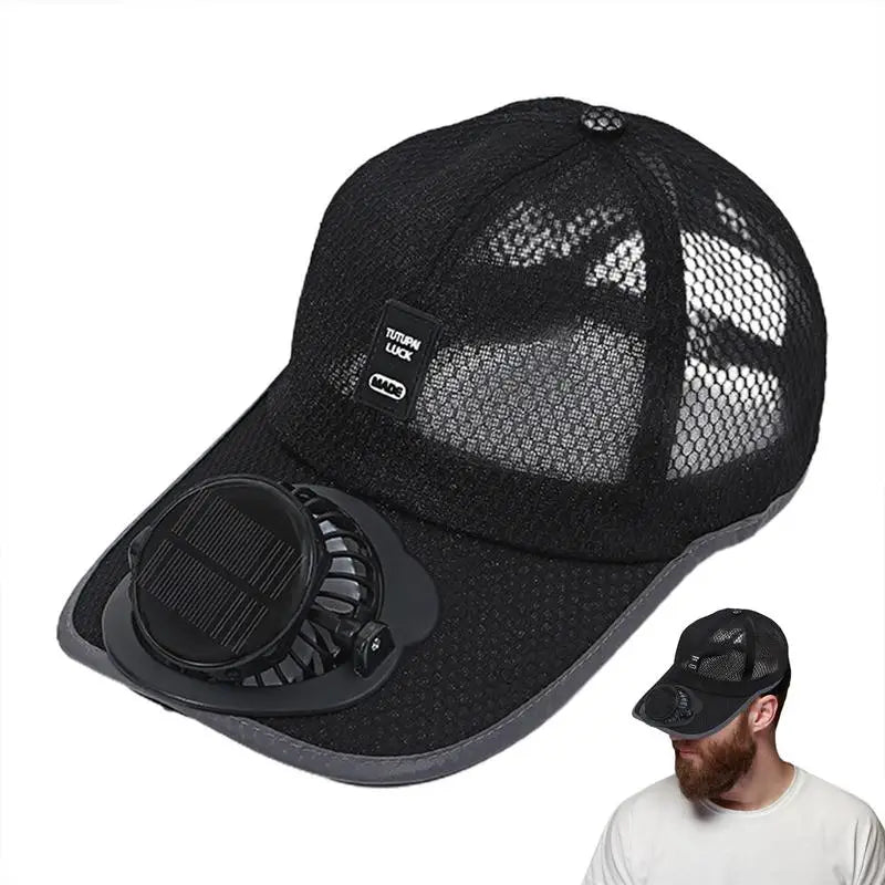 Hat With Solar Powered Fan Baseball Hat Sun Hat Breathable Beach Hat With Cooling Fan UV Protection Solar Powered Fan Hat