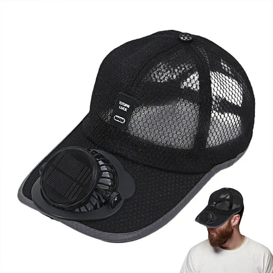 Hat With Solar Powered Fan Baseball Hat Sun Hat Breathable Beach Hat With Cooling Fan UV Protection Solar Powered Fan Hat