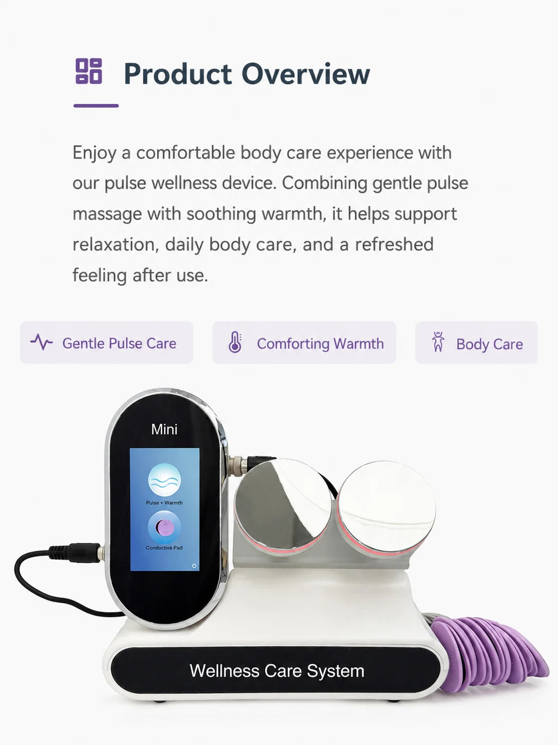 Microcurrent EMS Beauty Massage Device Body Care Relaxation Massager for Home and Spa Use