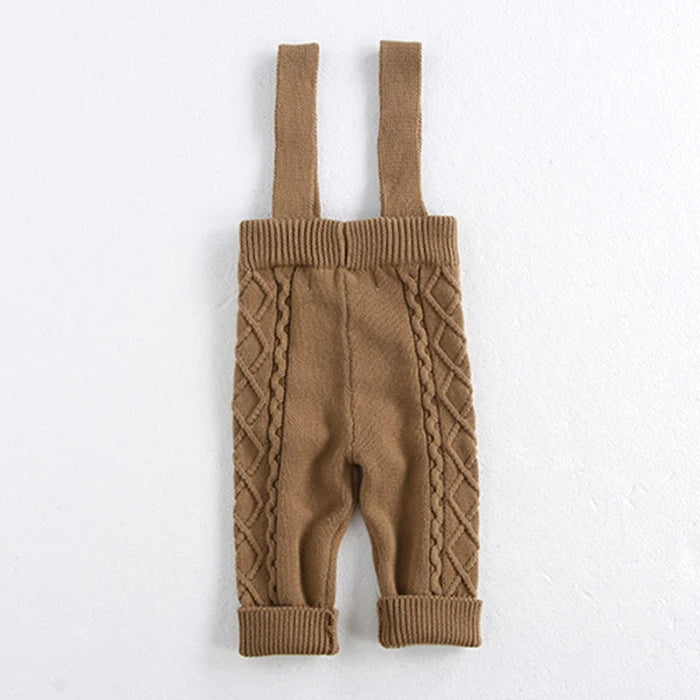 2024 New Autumn Winter Children Knitted Clothes Suit Long Sleeved Knitted Pullover+Jumpsuit Newborn Baby Boys Girls Clothing Set