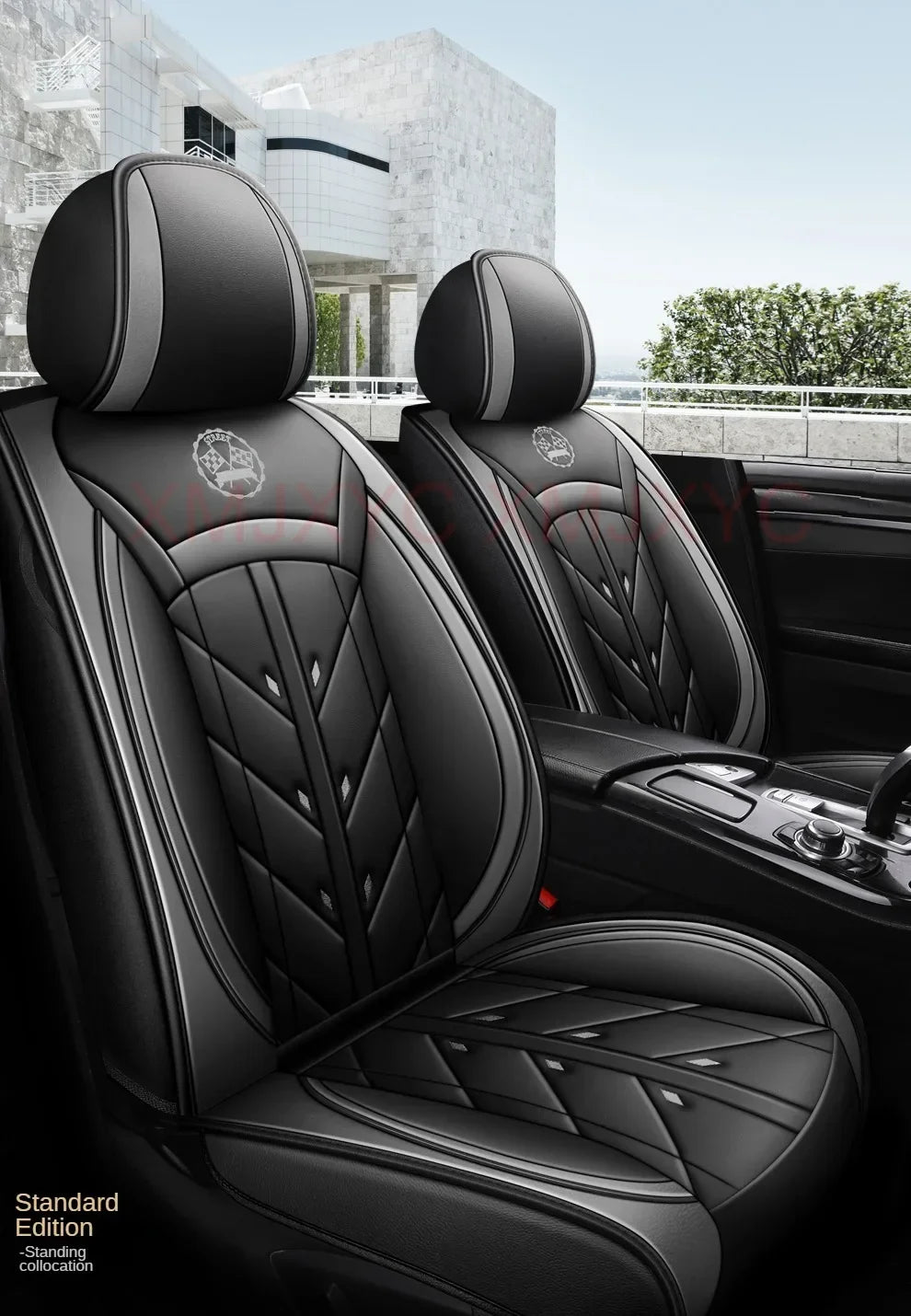 Universal Style Full Coverage Car Seat Cover for Ford Focus Mk4 Audi A6 4F W211 Skoda Kodiaq Clio 4 Car Accessories Pu Leather