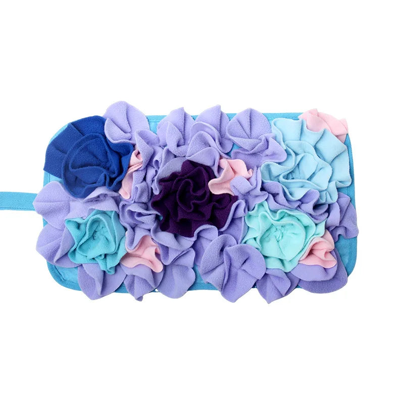 Pet Sniffing Mat Dog Interactive Flower Slow Feeding Training Pad Puzzle Treat for Dogs Cats Rabbits Foraging Skills