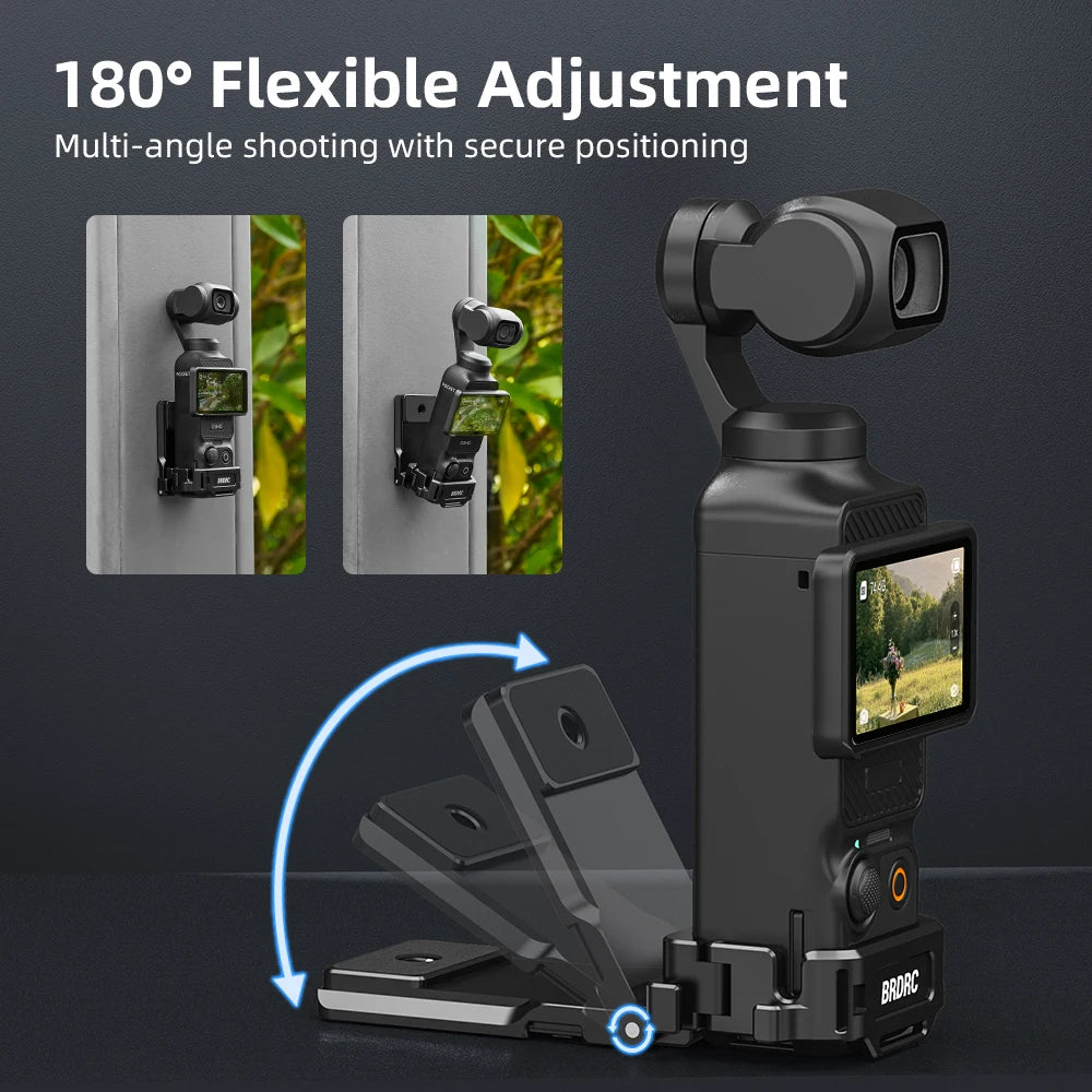 BRDRC Multi-Function Expansion Magnetic Mount for DJI Osmo Pocket 3,Aluminum Alloy Base,Pocket 3 Quick Release Accessories