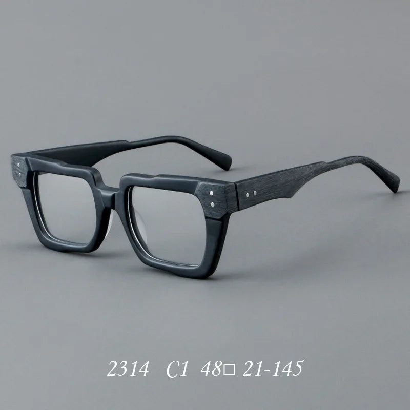 Retro Square Acetate Glasses Men Reading Glasses Progressive Multifocal Lens Sunglasses Lenses Color Changing Lenses