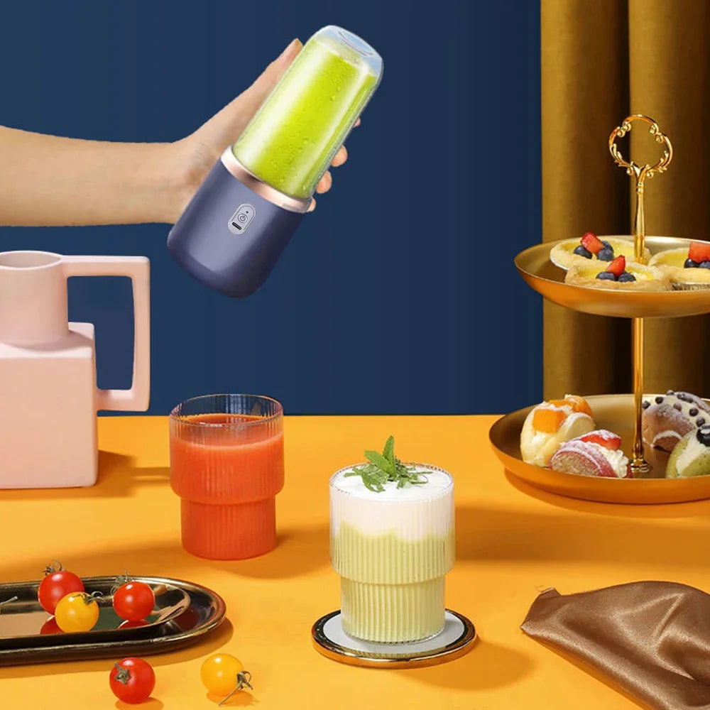 6 Color 400ml Portable USB Blender Electric Travel Juicer Cup For Smoothie Milkshake Kitchen Mini Mixer Tool