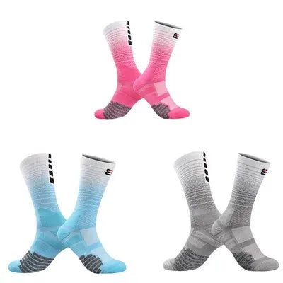 Sport Cycling Basketball Socks Compression Running Man Black Trend Breathable Long Hiking Damping Athletic Professional Big Kids