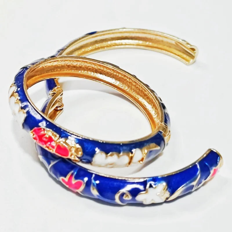 Wholesale 12 pcs （6 sets）Vintage mixed style enamel pattern alloy Mixed Adults and children bracelet