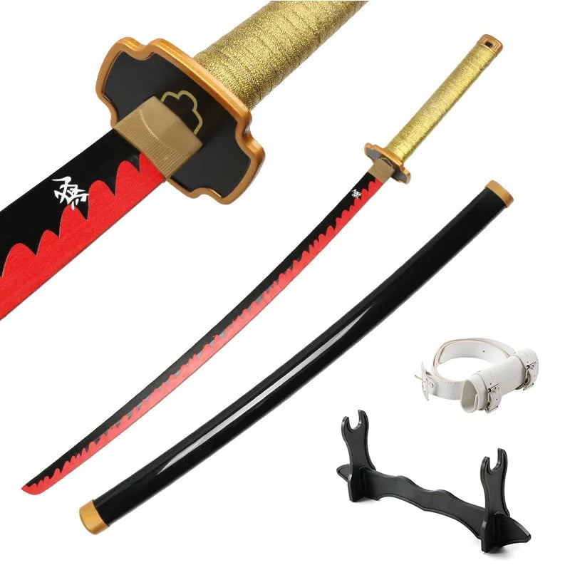 Anime Katana 104cm/41in Tanjiro Zenitsu Kyoujurou Samurai Swords Original Texture  Anime Katana  Cosplay Bamboo Wooden Toy Sword