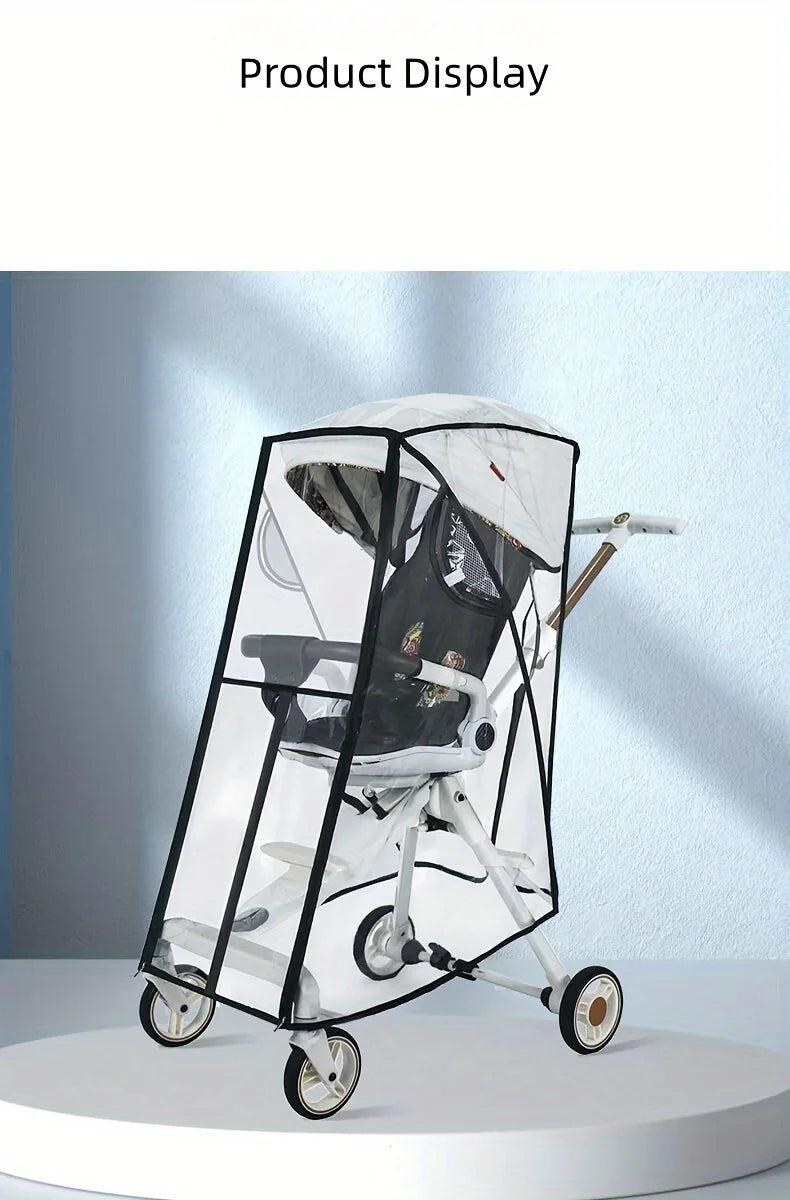 Compact Stroller Rain Cover Baby Stroller Cover for Toddler Umbrella Stroller Lightweight Travel Stroller Windproof Waterproof