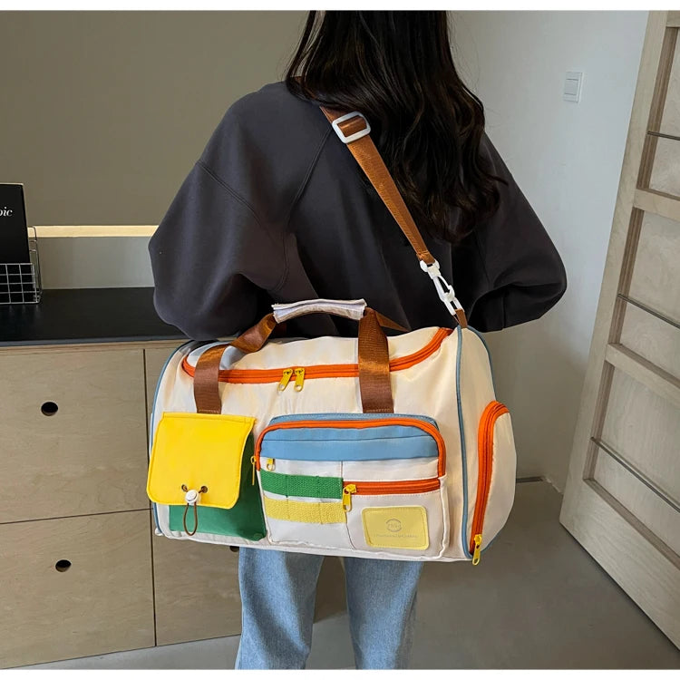 Travel Bag, Duffel Bag Cosmetics Bag, Professional Fitness Bag, Yoga Swimming Training Backpack, Satchel Shoulder Crossbody Tote Bag, Suitable for Men and Women