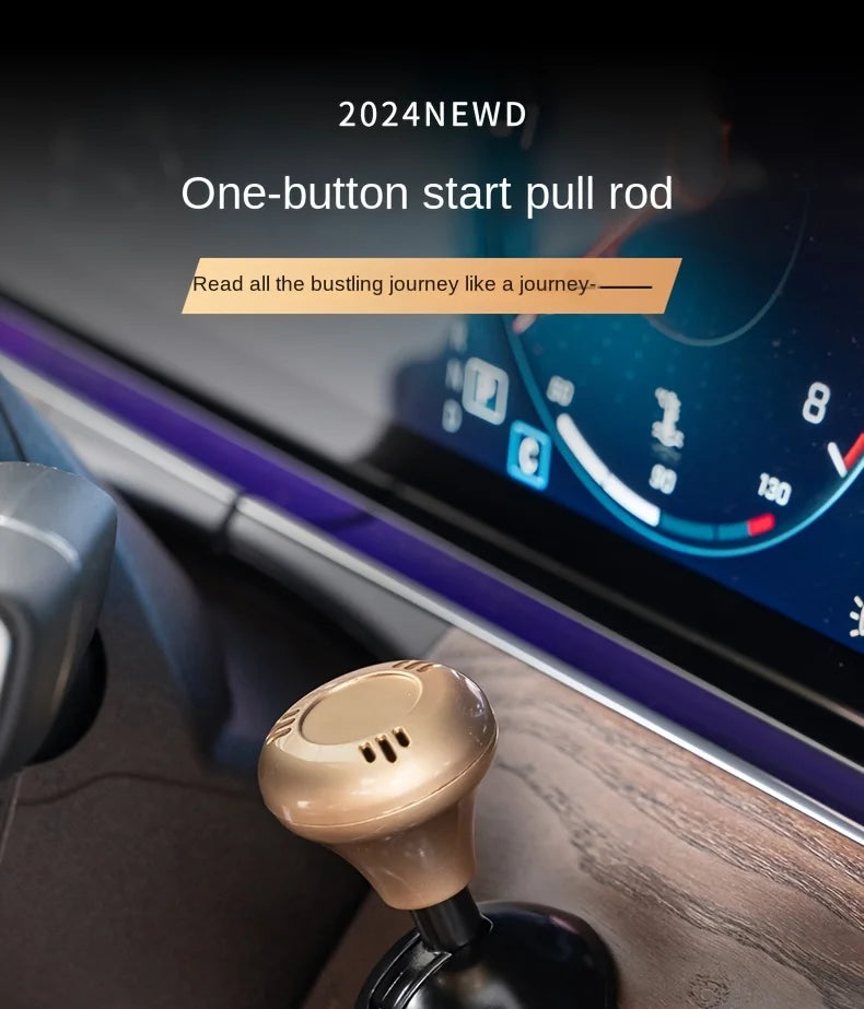 Car Start Button Alloy Decorative Cover，Universal Engine Starter/Stop Decorative Pole，Car Interior Decoration Accessories