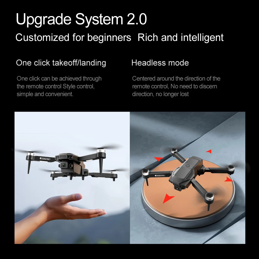 New F198 Drone Professional Dual Camera With 1080P WIFI FPV HD Aerial Photography Wide Angle Brushless RC Foldable Quadcopter