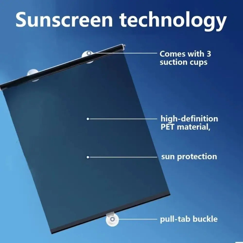 Retractable Front Window Sunshade Telescopic Windshield Anti-UV Sunshade For Truck Passenger Protection High-Definition