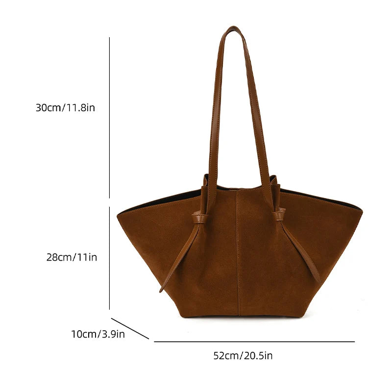 Luxury Large Capacity Women's Underarm Wing Bag, Female French Commuter Wings Handheld Shoulder Bag, Underarm Shopper Tote Bag