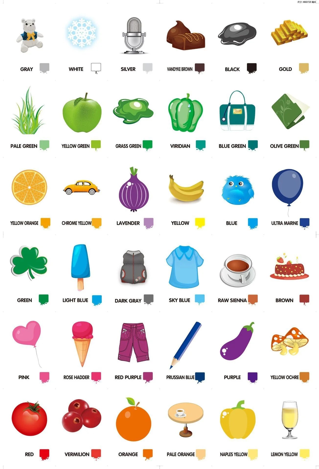 36Pcs Kids Cognition Card Shape Animal Color Teaching Baby English Learning Word Card Education Toys Montessori Material Gift