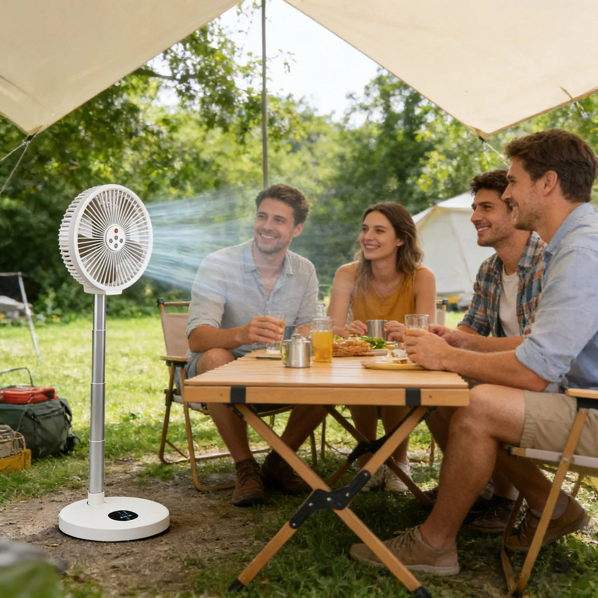 10 Inch Remote Control Folding Desktop Vertical Electric Fan Silent and Timed Rotating Left and Right Outdoor Home Electric Fan
