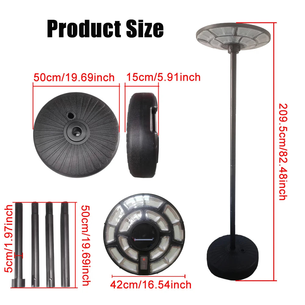 Portable Solar Floor Lights Motion Sensor Solar Garden light Solar Street Lamp Outdoor Emergency Waterproof for Parking Yard