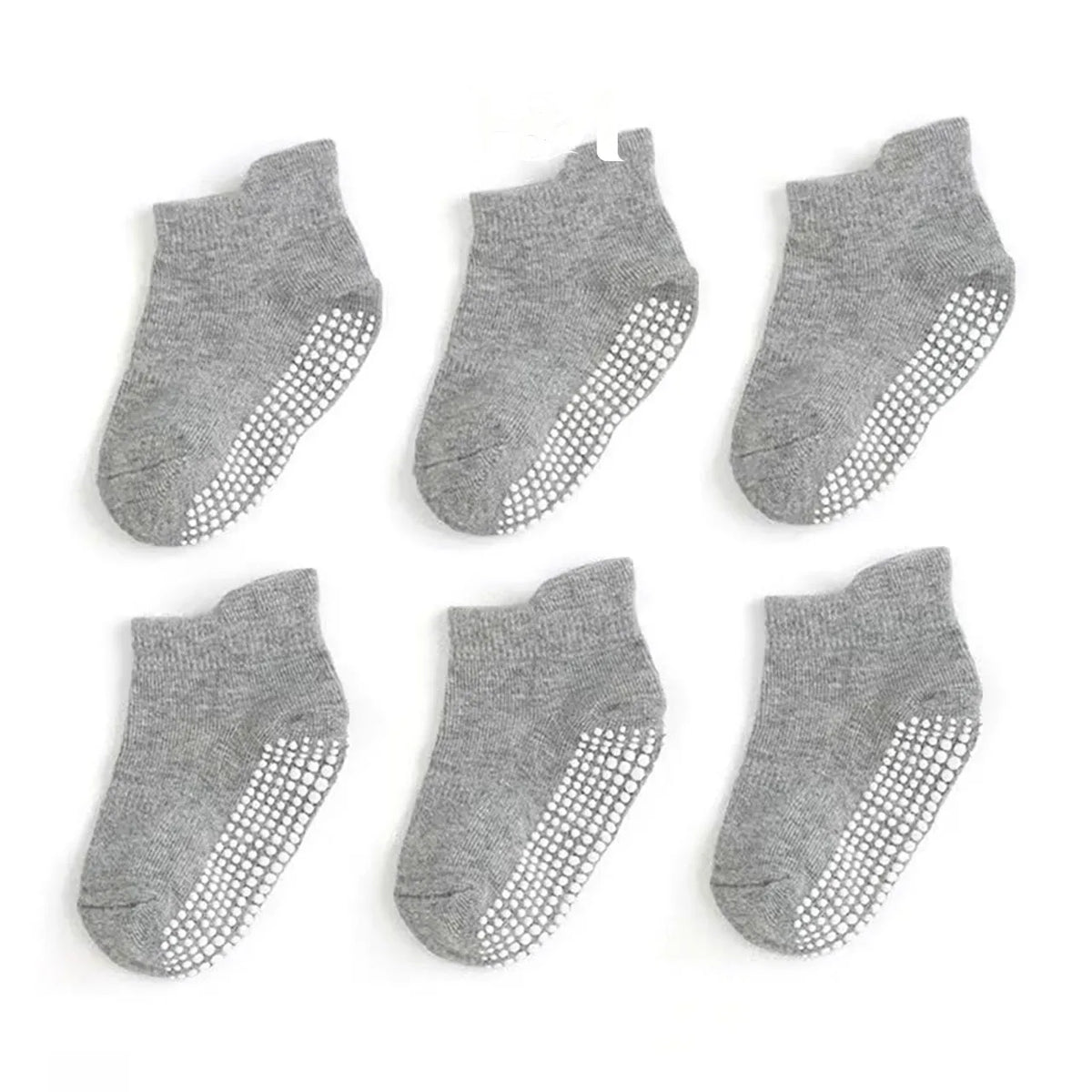 6Pairs Baby's Non-slip Floor Socks For Toddler Kids Boys Indoor Activities Learn To Walk Ankle Socks