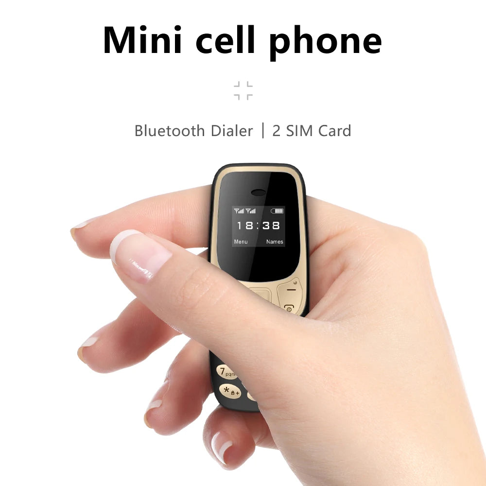 SERVO BM10 Super Mini Mobile Phone Dual SIM Magic Voice Dial Bluetooth Earphone Auto Call Recording Blacklist Mp3  2G Cellphones