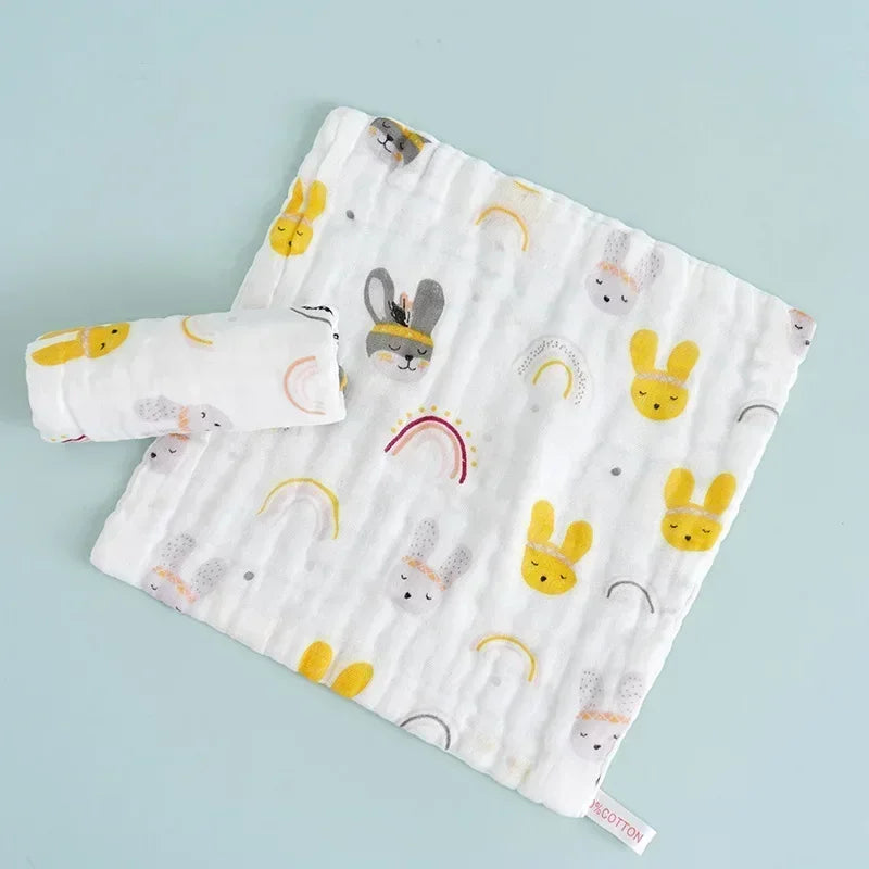 30*30cm Baby 6 Layers Cotton Towel Soft Baby Towels Handkerchief Bathing Feeding Washcloth Wipe Burp Cloth Lot Muslin 3/5pcs