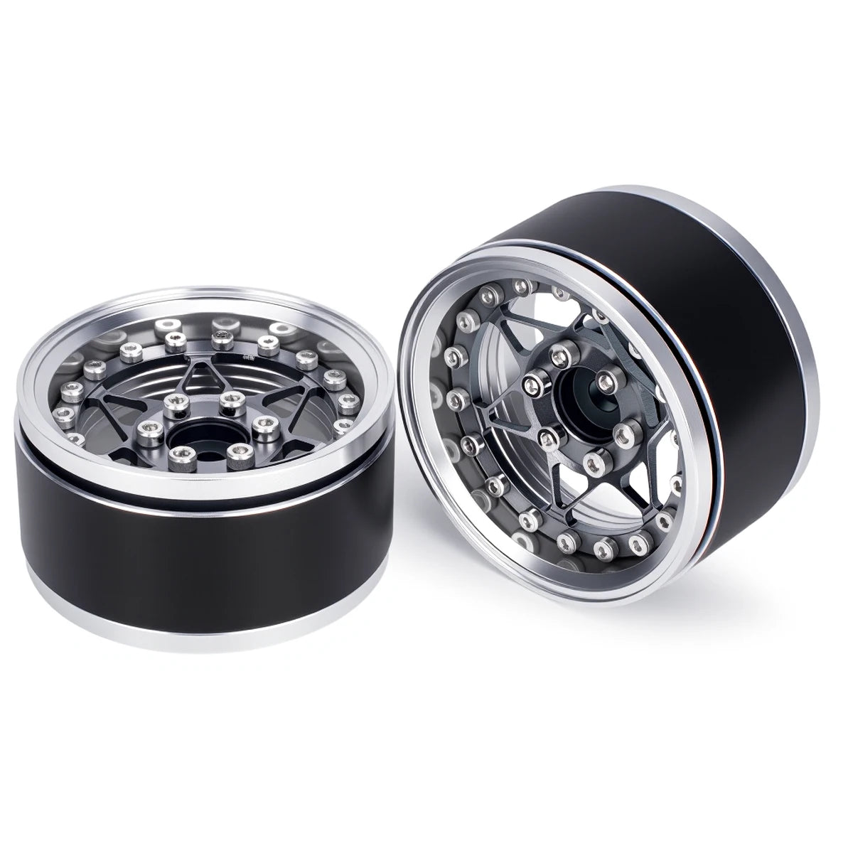 Universal CNC Aluminum 1.9" Beadlock Wheels for 1/10 RC Crawler - Fits Axial SCX10, TRX4, TRX6, Redcat Gen8, D90 Upgrade Parts