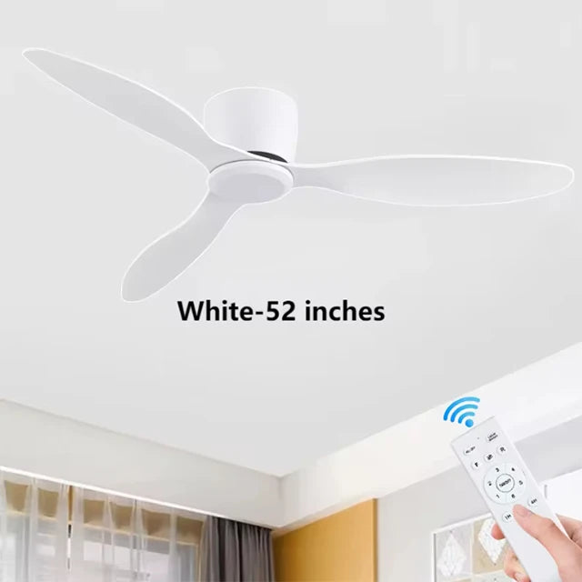 Modern Ceiling Fans No Light DC Motor Remote Control Cooling Fans Low Floor Ceiling Fan Silent Large Home Fan AC95-260V