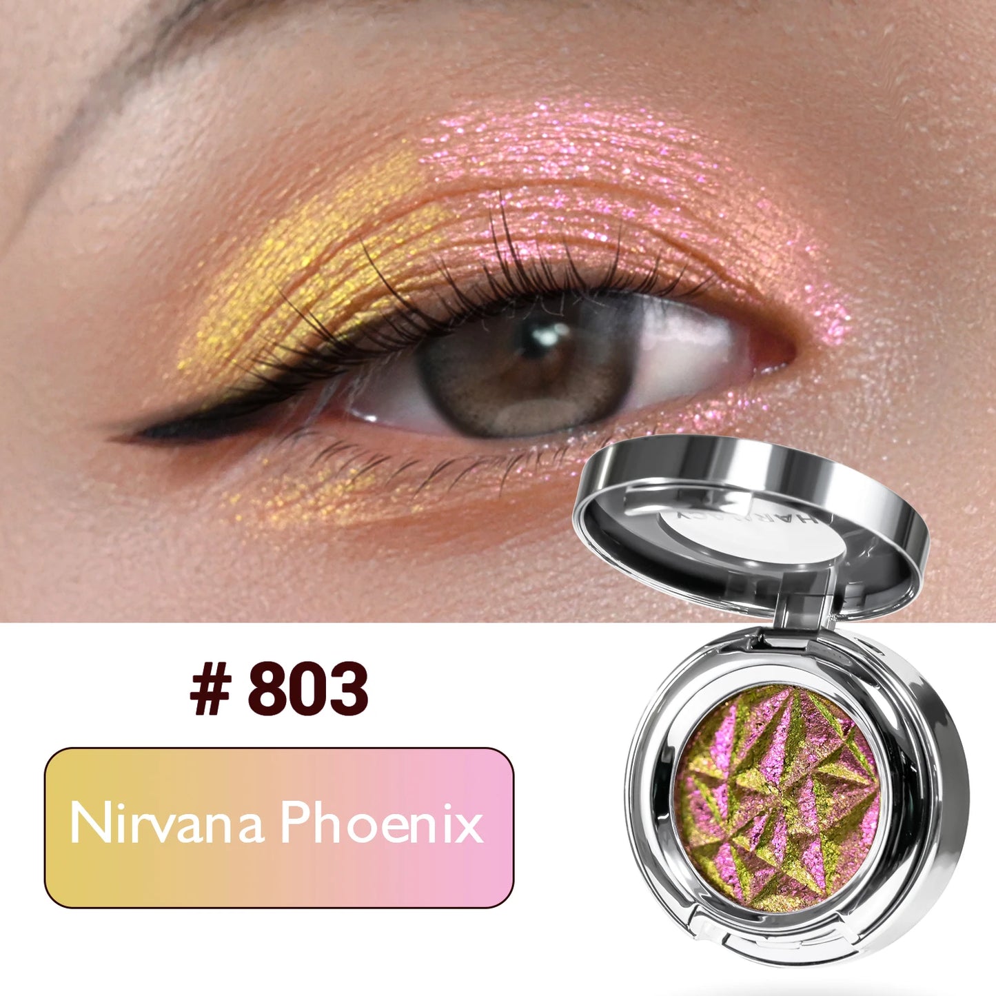 CHARMACY Multichrome Eyeshadow Palette High Pigment Waterproof Long Lasting Eye Shadow Makeup for Women