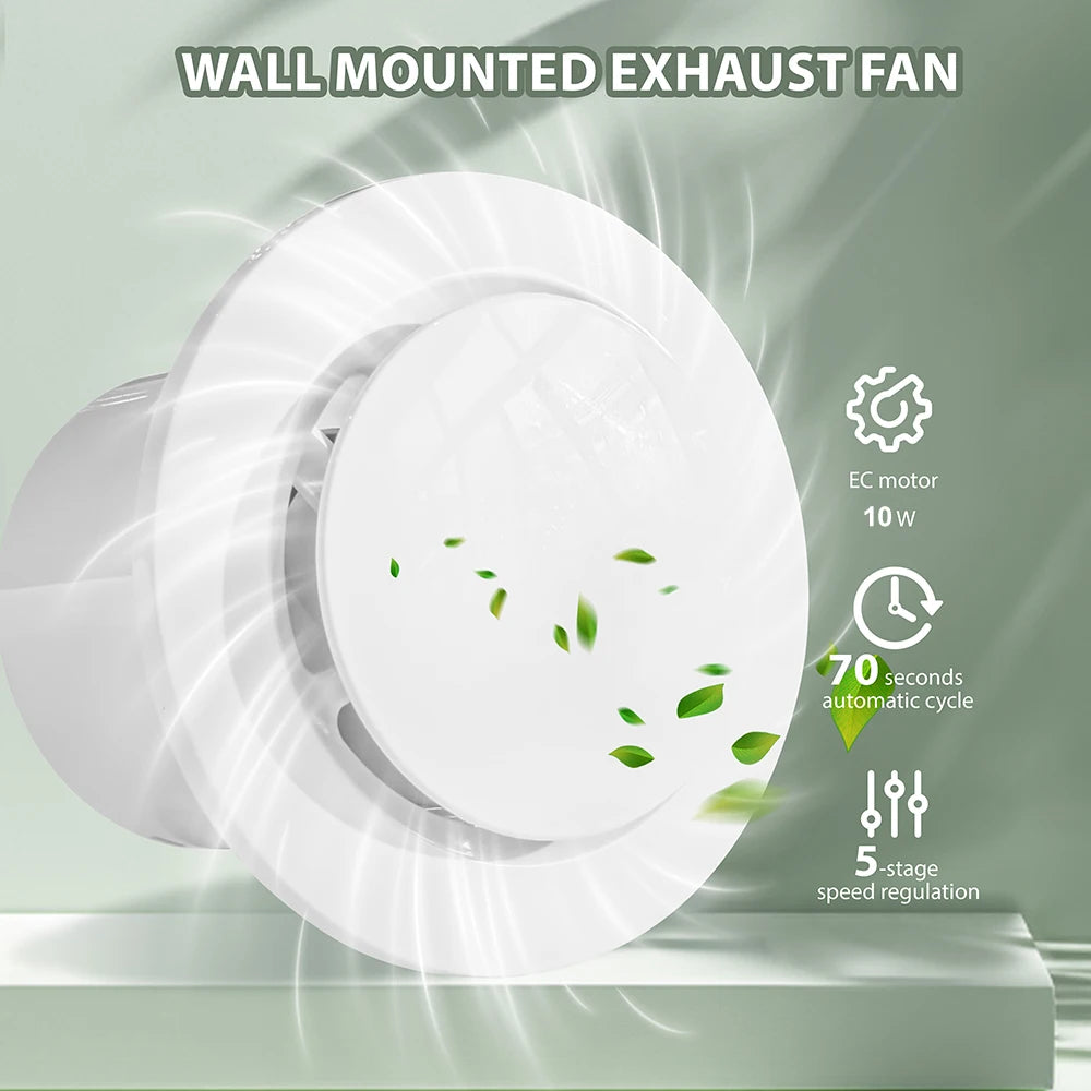 KCvents Circle Exhaust Fan Ventilation Fan With Reversible Remote Control For Bathroom Room Kitchen Home ECO Friendly 4/6/8 inch