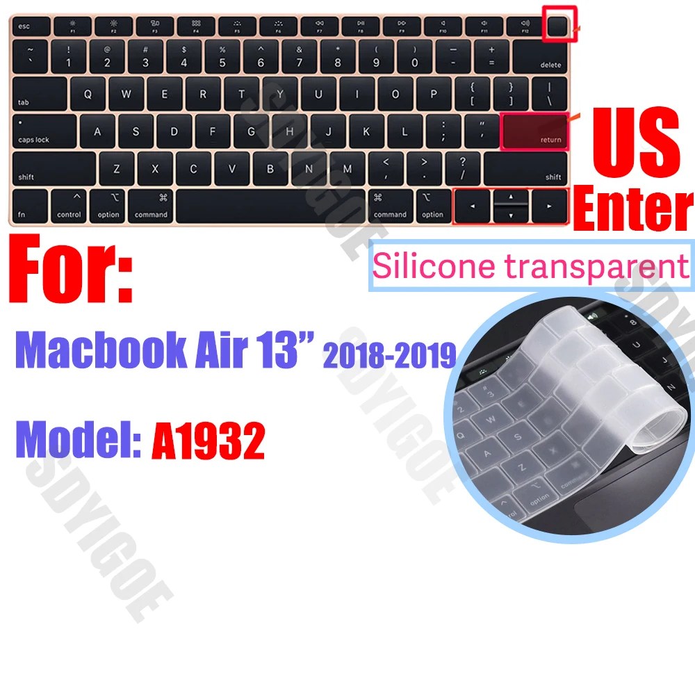 Silicone Keyboard Cover Skin for all models MacBook Air/Pro13“14”15“16” M1 M2 M3 Chip Model A2918 A2991 A2338 A2337 A2681 US&amp;EU