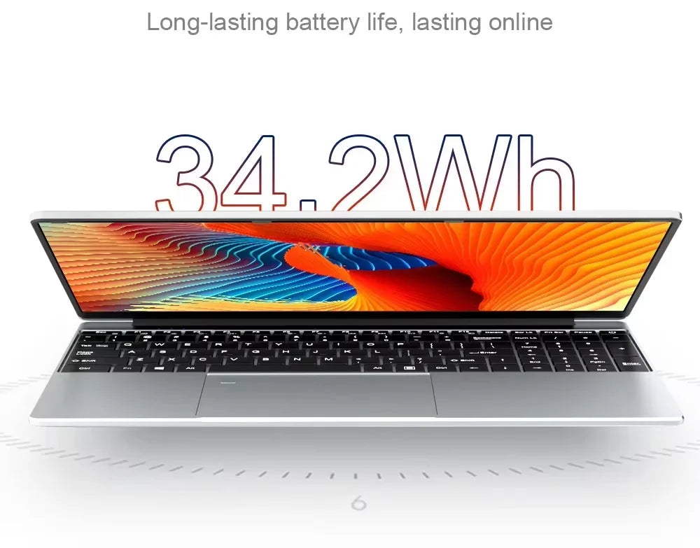 Laptop 15.6' Windows 11 16GB RAM 2TB SSD Intel I7-1165G7 Ultra Slim Notebook Gamer 1080P Display Office Study Computer PC