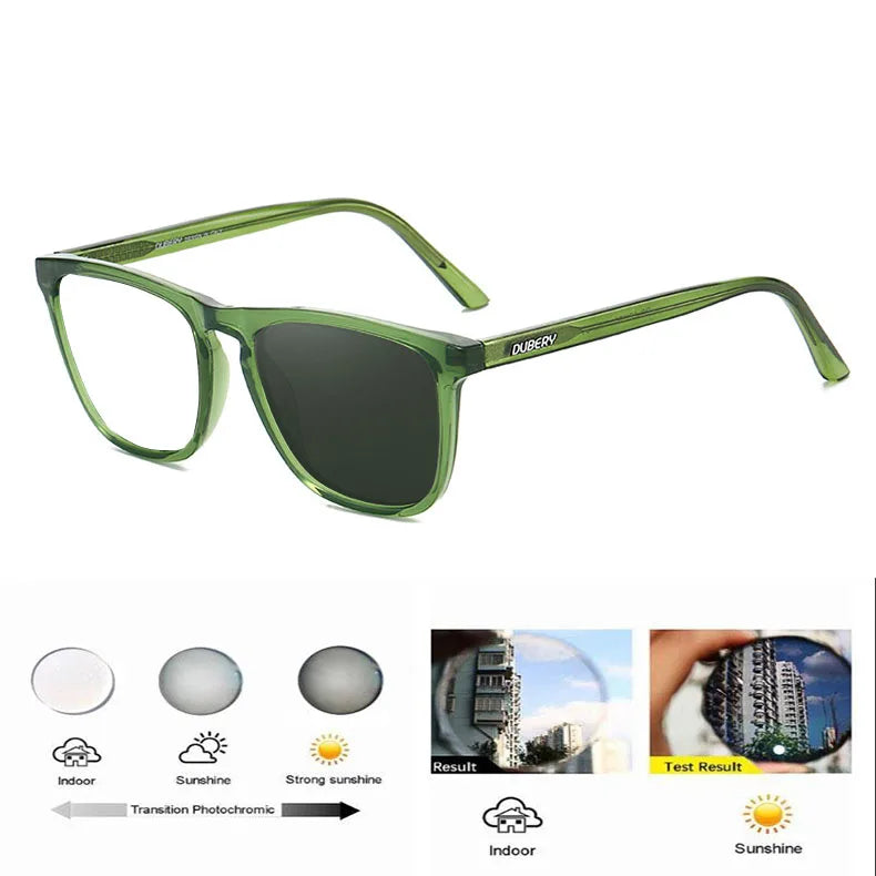 TR90 Square Photochromic Myopia Glasses Men Women Brand Finished Color Changing Driving Nearsighted Eyewear Negative Diopter ﻿