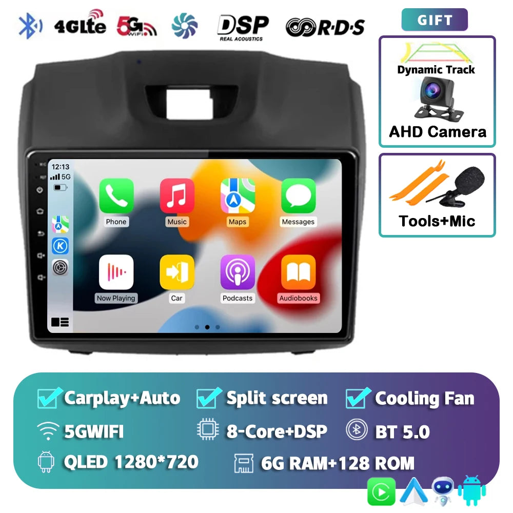 Android 15 Carplay For Chevrolet Holden S10 TRAILBLAZER COLORADO ISUZU DMAX GPS Car Radio Audio Multimedia Player Stereo Audio