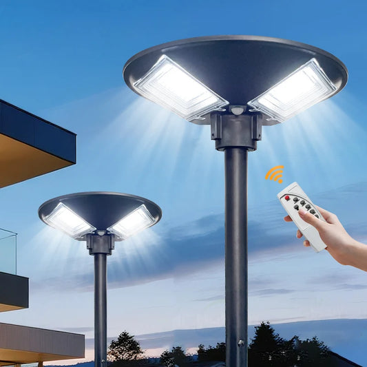 Solar Garden Light Outdoor Motion Sensor - 4000LM Solar Lamp 8400mAh IP67 Waterproof for Home Yard Lamp