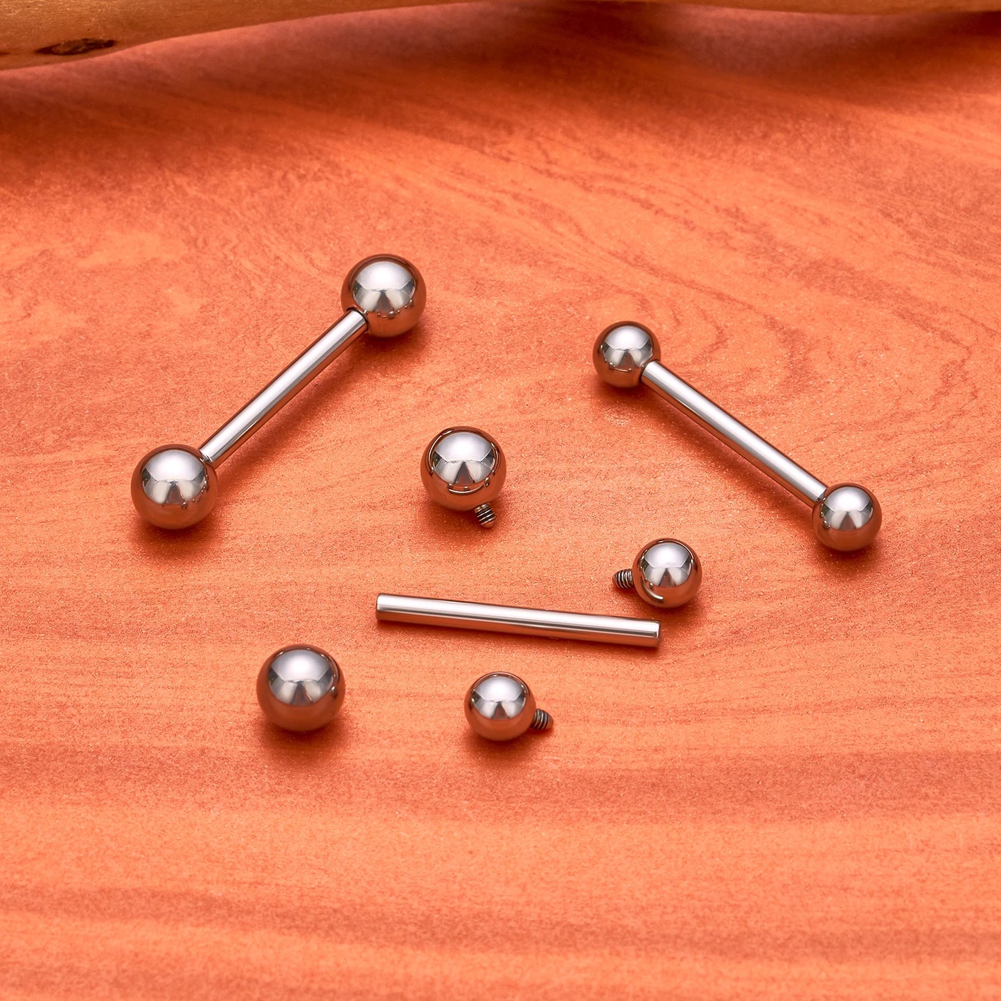 1/5/10pcs Titanium Tongue Ring Piercings External Threaded Industrial Barbell Tongue Bar Tragus Helix Ear Piercing Body Jewelry