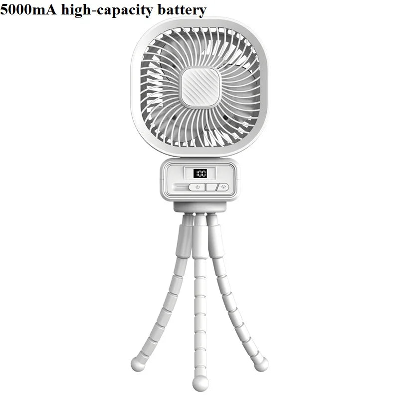 Baby Stroller Fan Mini Portable Outdoor Fan USB 3 Speed Flexible Octopus Fan Tripod Clip on Handheld Fan for Stroller Crib