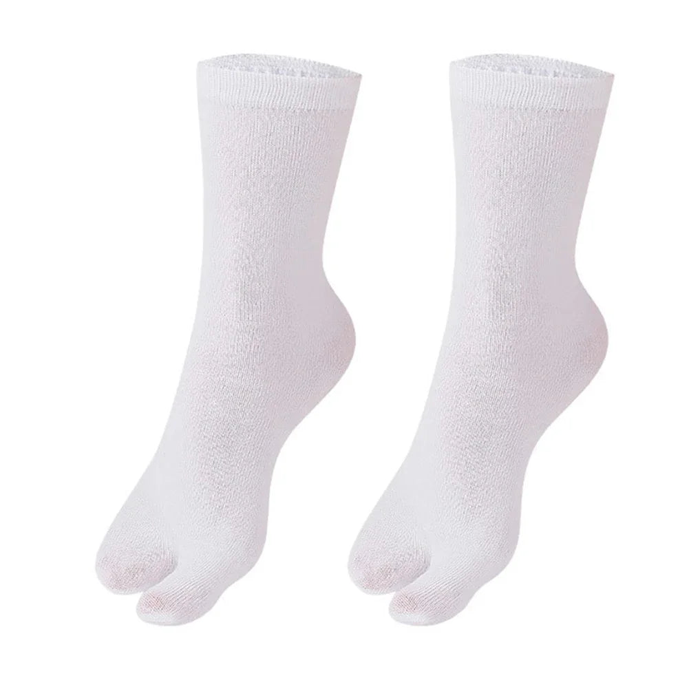 1-5Pair Japanese Style Two Finger Socks Unisex Clog Socks Polyester Toe Separation Socks Kimono Flip Flop Sandal Split Toe Sock