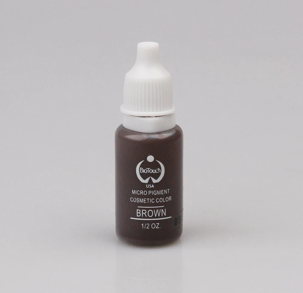 1Pcs Tattoo Ink Pigment Kit Permanent Makeup Micropigment for Eyebrow Eyeliner Lip Art Brown Black Chocolate Dark Red
