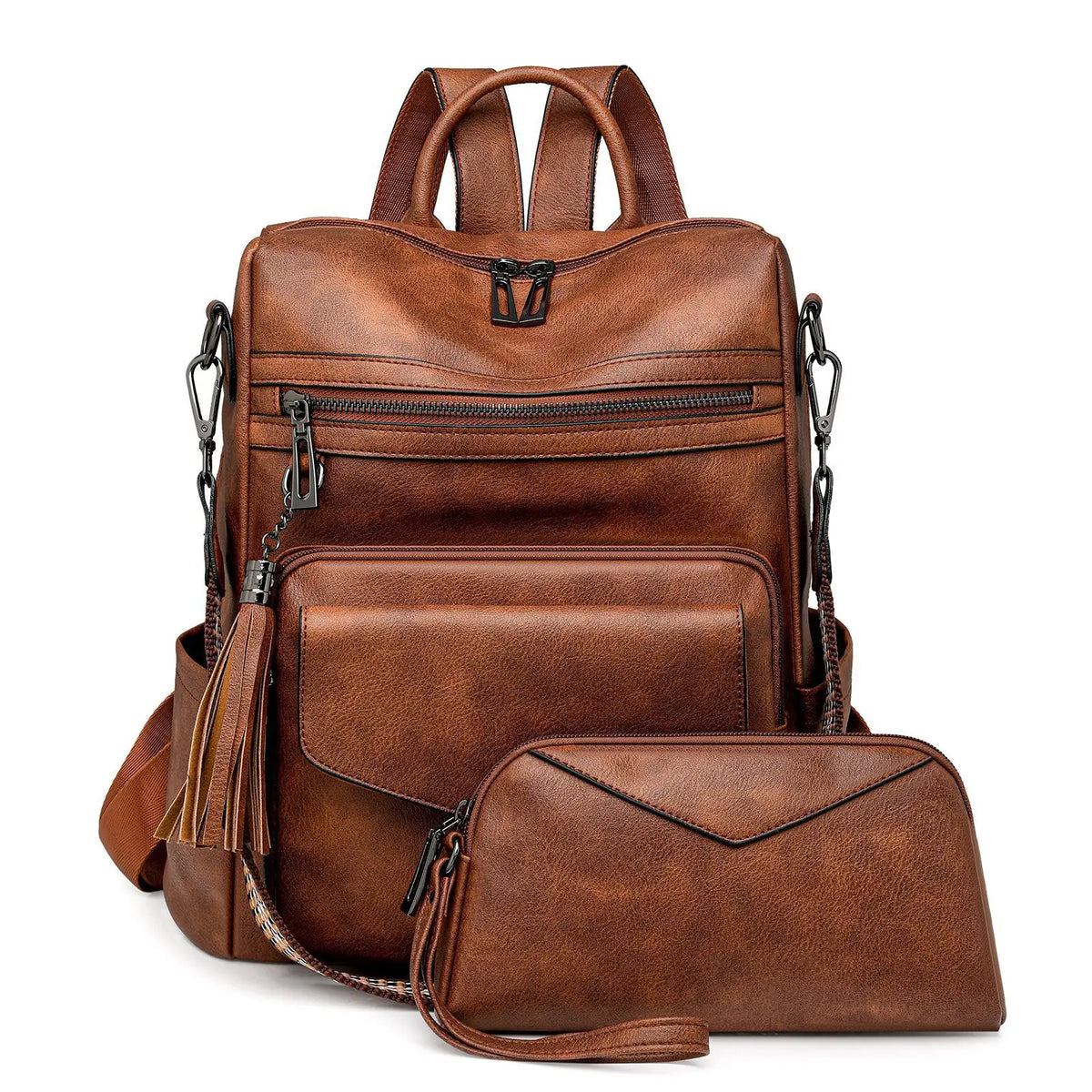 Winter Women's Backpack European Retro Two-shoulder Bag Luxury PU Composite Bag Commuter Single Shoulder Bag Leisure Travel Bags