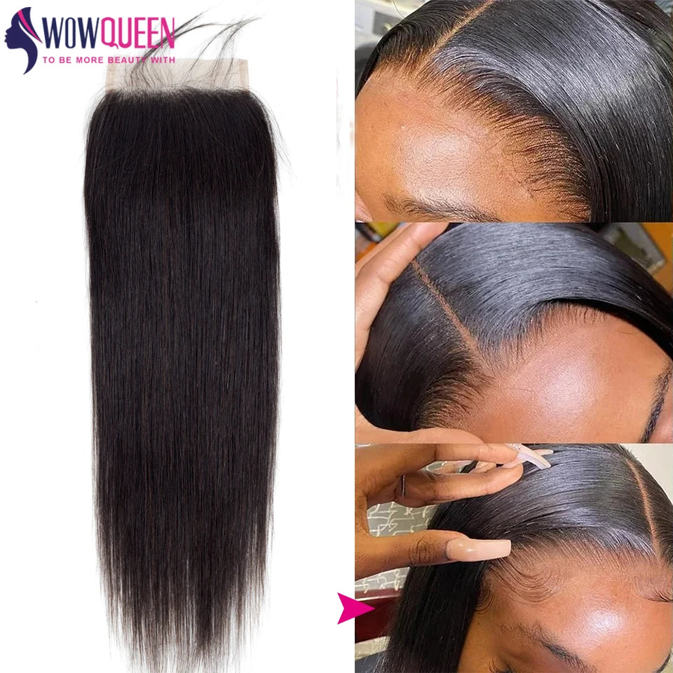 5x5 Lace Closure With Bundles Peruvian Straight Bundles 12-32 Inch Long Raw Human Hair Weave Bundles With 6x6 Lace Closure