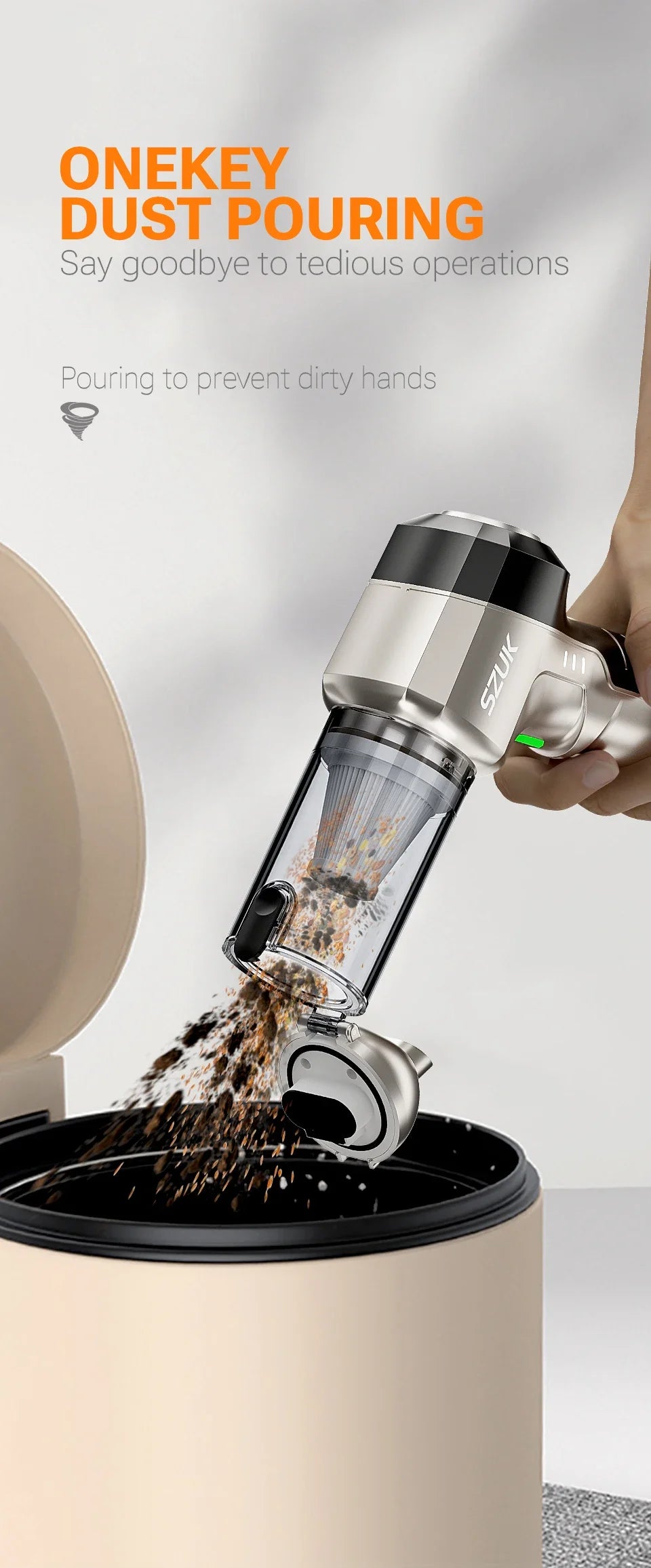 Car Vacuum Cleaner High Power Portable Handheld Wireless Brushless Motor Cleaning Machine Powerful Air Duster for Home Appliance