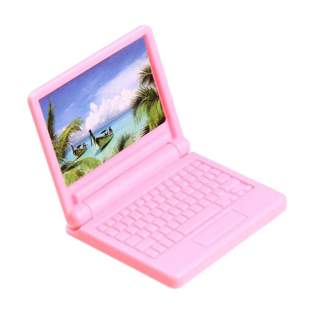 Computer Miniature DIY Accessories Doll House Dollhouse Furniture Dollhouse Computer Dollhouse Miniature Simulation Laptop