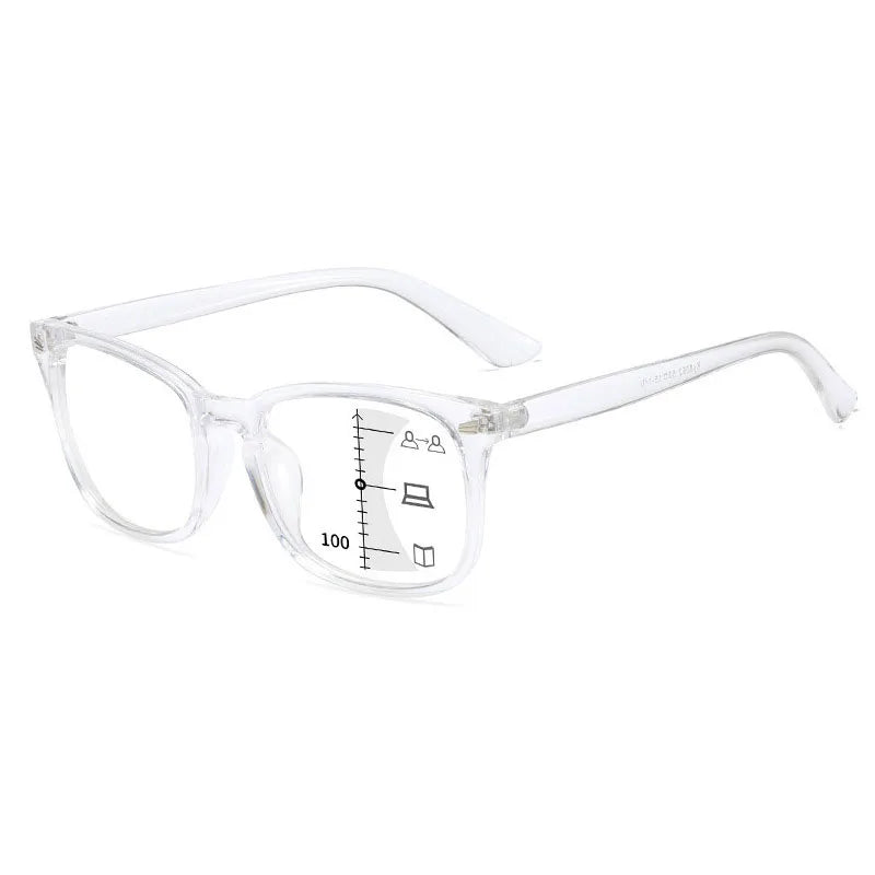 Intelligent Automatic Zoom Progressive Multifocal Anti-Blue Light Reading Glasses Dual-Vision for Men And Women