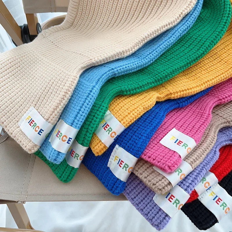 2-8 Years Old Boys Girls Beanie Hat  Balaclava Scarf Wrap Winter Windproof Face Covering for Skiing Climbing Outdoor Caps