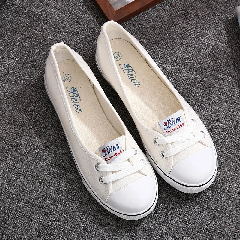 Women Shoes Female Flats Breathable Ladies Casual Canvas Shallow Sports Shoes Women's Sneakers Fashion Comfortable Sneakers