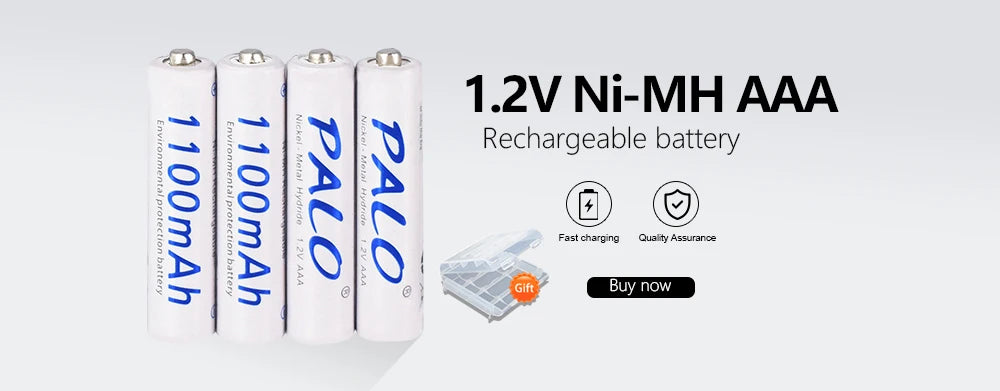 PALO 1.2V AA Rechargeable Batteries 3000mAh aa Ni-MH 100% Original High Capacity Current AA Battery Rechargeble For Camera Toys