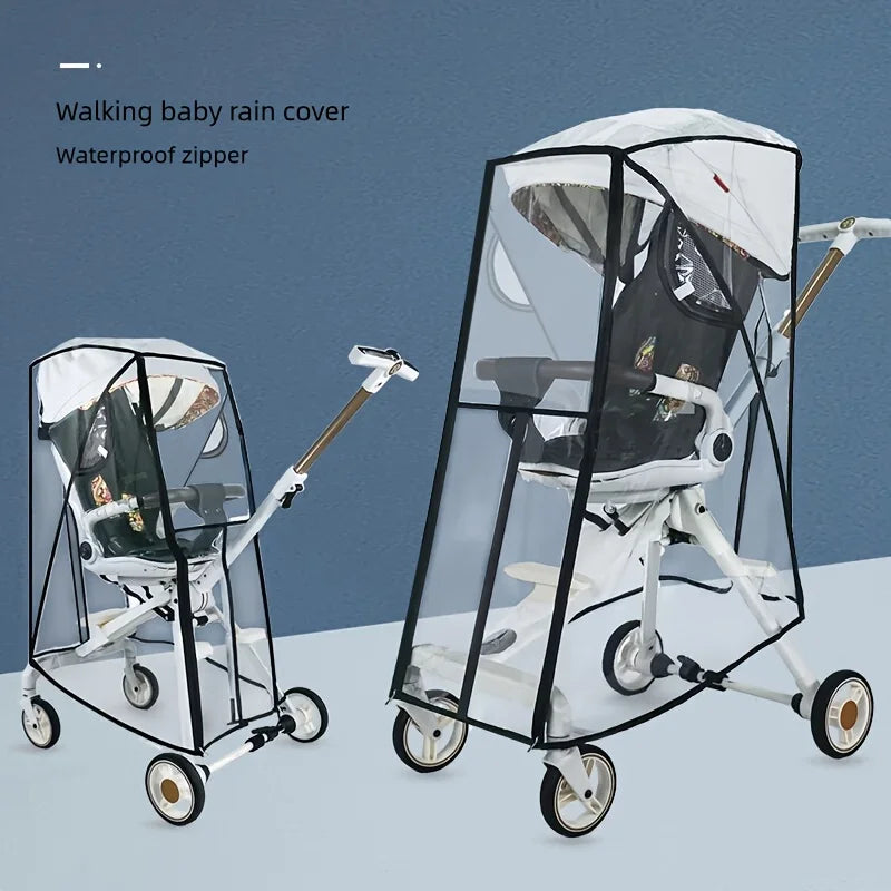 Compact Stroller Rain Cover Baby Stroller Cover for Toddler Umbrella Stroller Lightweight Travel Stroller Windproof Waterproof