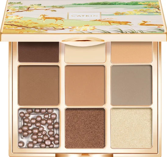 CATKIN Dreamworld Eyeshadow Palette Makeup, Matte Shimmer 9 Colors, Highly Pigmented, Creamy Texture Natural Bronze Neutral