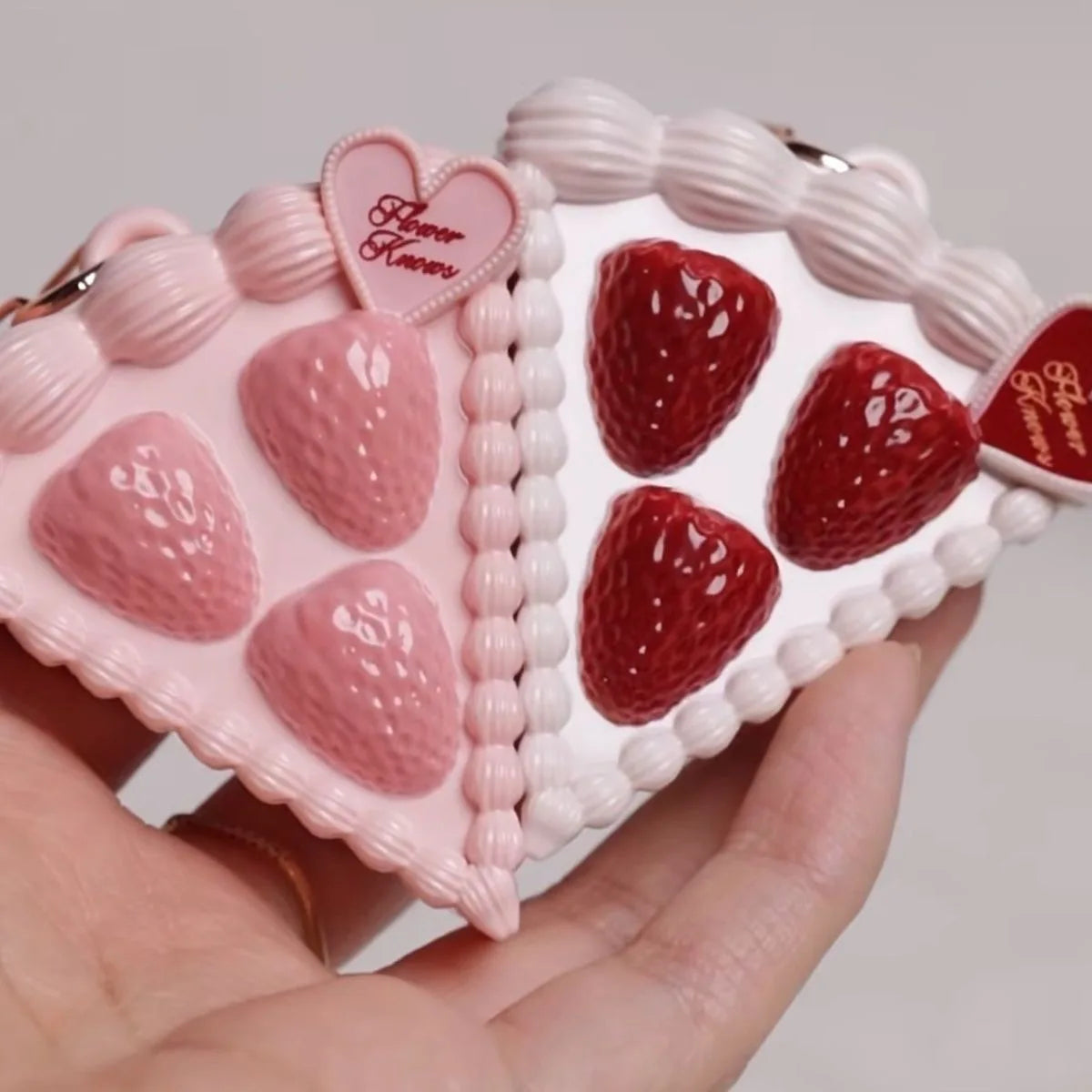 Flower Knows Strawberry Rococo Series Makeup Set Glitter Matte Eyeshadow Palette Blusher Power Velvet Lipstick Kit Perfume Set