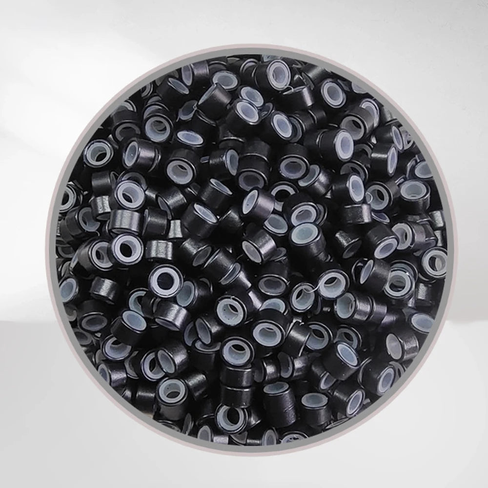 Wig installation kit includes hair extensions pliers, Beading tool and 250pcs silicone rings for hair extension accessories